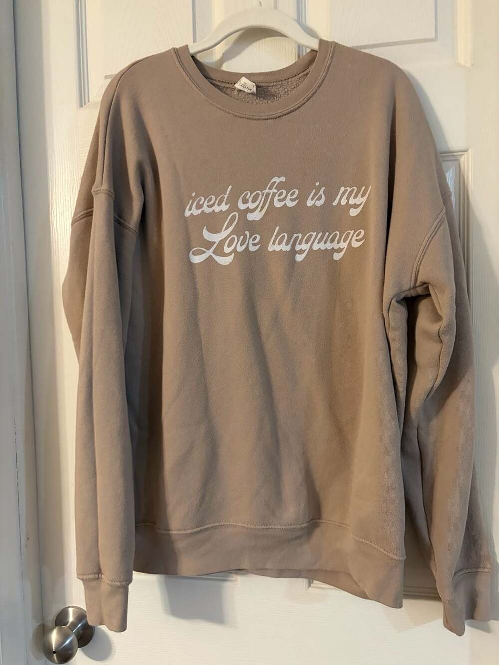 Oat Collective Iced Coffee Is My Love Language Sweatshirt XL